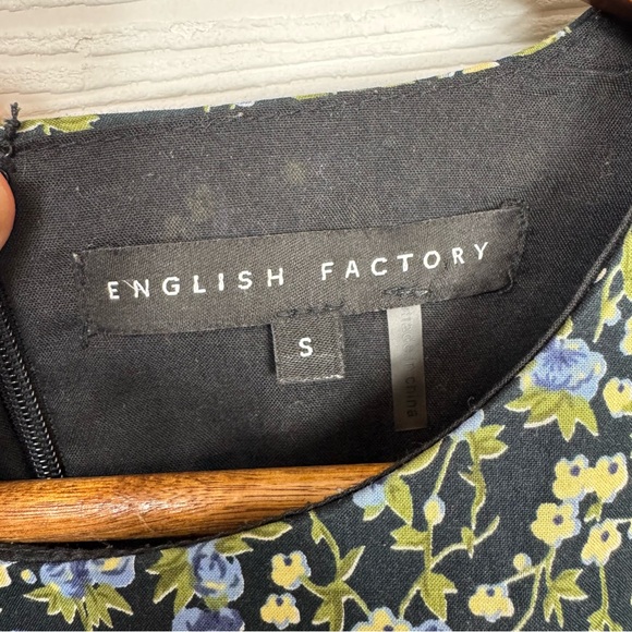 English Factory Floral Ruffle Sleeve Babydoll Mini Dress Women’s Small - Picture 7 of 12